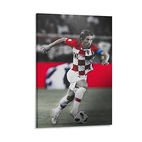 JIANJIE Luka Modric Soccer Superstar Sports Poster (4) Poster Malerei Leinwand Wandkunst Wohnzimmer Poster Gemälde 40,6 x 61 cm (40 Stück) von JIANJIE