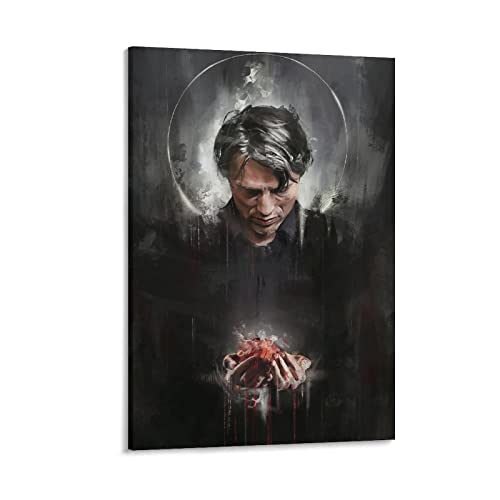 JIANJIE Mads Mikkelsen (Hannibal) Kunstposter The Best Actor Sexiest Man (4) Poster Druck Kunst Wandbild Leinwand Poster Modern B von JIANJIE