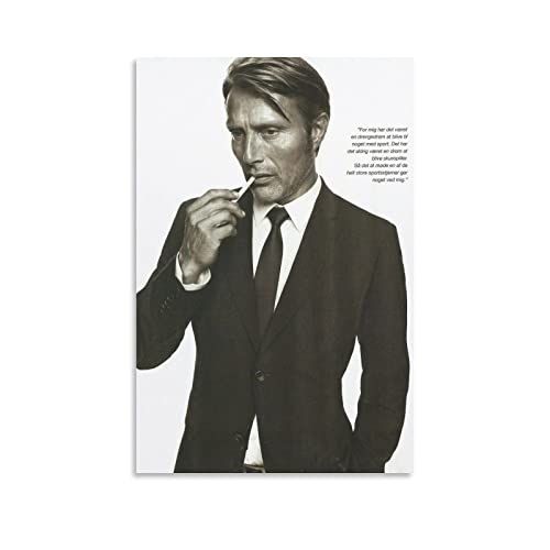 JIANJIE Mads Mikkelsen dänischer Film Schauspieler Foto Poster Hansome Sexy Mann (4) Leinwand Malerei Poster Wandkunst Deko Bild Pr von JIANJIE