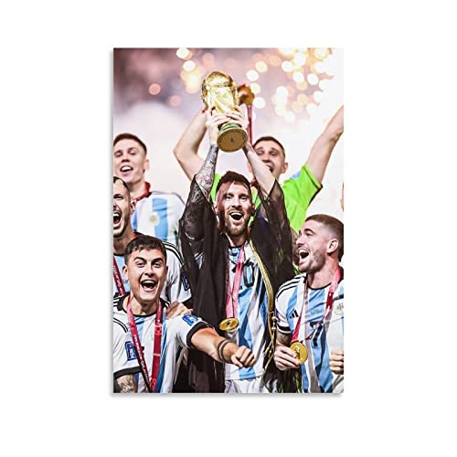 JIANJIE Messi World Fußball Champion Poster Goat Collection Art Room Aesthetic Decoration (1) Wandkunst Bild Malerei Poster von JIANJIE