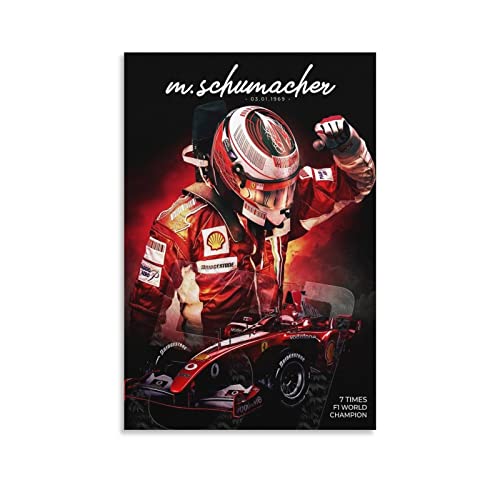 JIANJIE Michael Schumacher Racing Superstar Sports Poster Kollektion Raumästhetik (2) Kunstwerke Leinwand Poster Wandkunst Drucke von JIANJIE