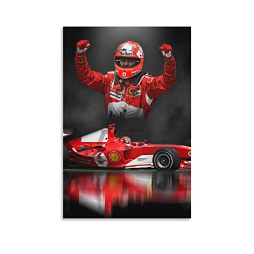 JIANJIE Michael Schumacher Racing Superstar Sports Poster Sammlung Raumästhetik (1) Druck Foto Kunst Malerei Leinwand Poster von JIANJIE