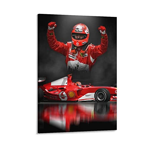 JIANJIE Michael Schumacher Racing Superstar Sports Poster Sammlung Raumästhetik (1) Poster Gemälde Leinwand Wandkunst Wohnen von JIANJIE