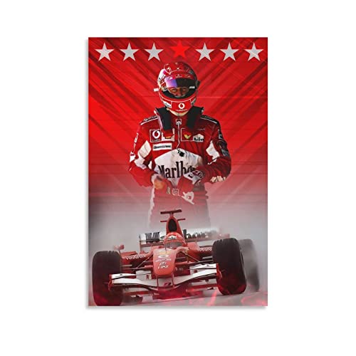 JIANJIE Michael Schumacher Weltberühmter Rennfahrer-Kunstposter (3) Heimdekor-Poster Wandkunst Hängebild Druck Dekorativ von JIANJIE
