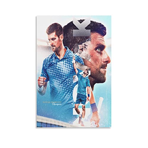 JIANJIE Novak Djokovic Tennissportler Poster Wandkunst Gemälde Leinwanddrucke Dekor Poster Kunstwerke 30 x 45 cm von JIANJIE