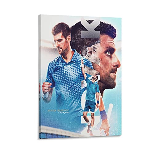 JIANJIE Novak Djokovic Tennissportler Poster Wandkunst Poster Drucke Heimdekoration Bild Leinwand Malerei Poster 30 x 45 cm von JIANJIE