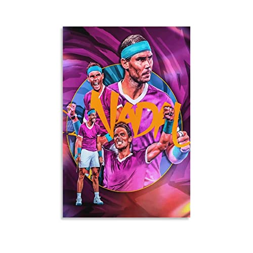 JIANJIE Rafael Nadal Spanischer Tennisspieler Poster Kunstwerke Bild Druck Poster Wandkunst Gemälde Leinwand Dekor Home Poster 40 x 60 cm von JIANJIE