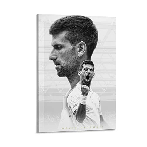 JIANJIE Sportposter Novak Djokovic Tennissportler Poster 2 Wandkunst Poster Drucke Heimdekoration Bild Leinwand Malerei Poster 40 x 60 cm von JIANJIE