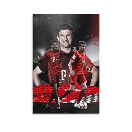 JIANJIE Thomas Müller Fußball Superstar Inspirational Sports Poster Deutsche Mannschaft Kapitän (11) Leinwandbild Poster Wandkunst de von JIANJIE