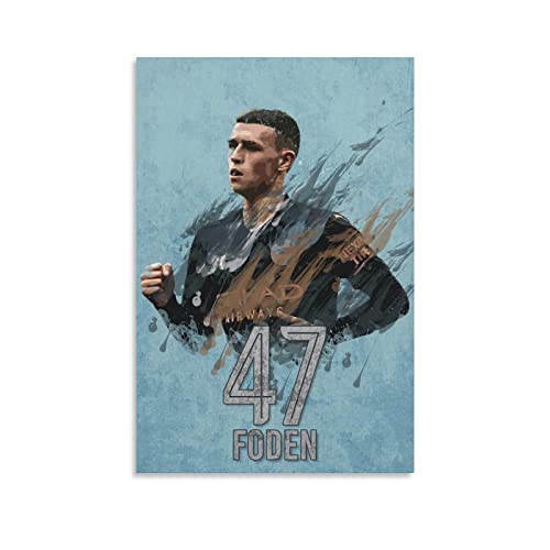 Phil Foden inspirierendes Fußball-Poster, England-Fußball-Nationalmannschaft, 2 Stück, Wandkunst, Gemälde, Leinwanddrucke, Dekoration, Poster, Kunstwerke, 60 x 90 cm von JIANJIE