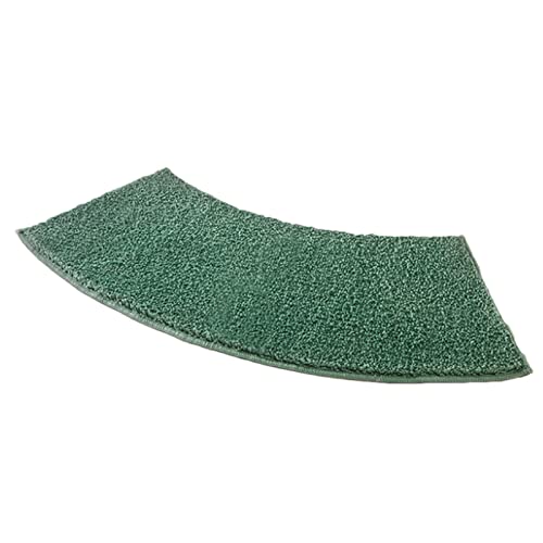 Badematte Runddusche, Mikrofaser Duschmatte Halbrund Viertelkreis, Rutschfeste Hochflor Gebogen, Waschbar für Eckdusche, 40 X 100 cm, Grün von JIANPINGCC