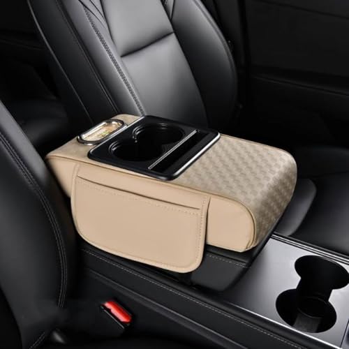 JIANXKILB Auto-Armlehnen-Kissen für Infiniti QX30 2016 2017 2018 2019 2020 2021 2022 2023 2024, PU Leder Multifunktionales Auto Armlehnen Auflage Armlehnen-aufbewahrung Abdeckung,C von JIANXKILB