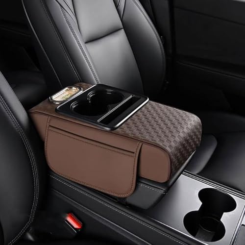 JIANXKILB Auto-Armlehnen-Kissen für Jeep Commander 2021 2022 2023 2024 2025, PU Leder Multifunktionales Auto Armlehnen Auflage Armlehnen-aufbewahrung Abdeckung,B von JIANXKILB