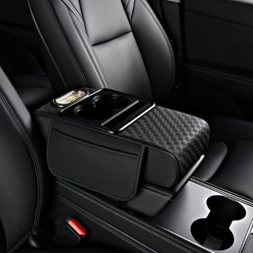 JIANXKILB Auto-Armlehnen-Kissen für Lexus CT I Hatchback 2011-2017 2018 2019 2020 2021 2022 2023 2024, PU Leder Multifunktionales Auto Armlehnen Auflage Armlehnen-aufbewahrung Abdeckung,A von JIANXKILB