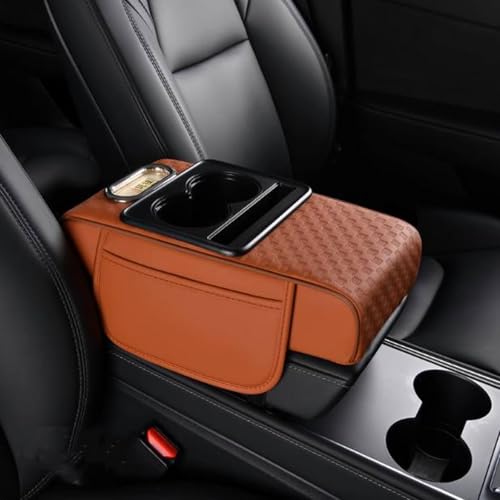 JIANXKILB Auto-Armlehnen-Kissen für Mazda MX-30 2020 2021 2022 2023 2024 2025, PU Leder Multifunktionales Auto Armlehnen Auflage Armlehnen-aufbewahrung Abdeckung,E von JIANXKILB