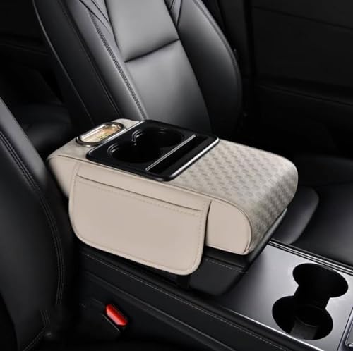 JIANXKILB Auto-Armlehnen-Kissen für Mercedes-Benz E-Class T-Modell (S211) 2005 2006 2007 2008 2009, PU Leder Multifunktionales Auto Armlehnen Auflage Armlehnen-aufbewahrung Abdeckung,D von JIANXKILB