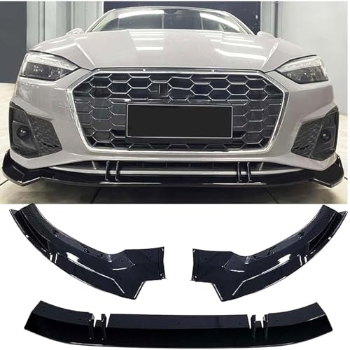 JIANXKILB Auto Frontlippe Frontspoiler für Audi A5 S5 RS5 Sportback 2021 2022+, Frontstoßstangenlippe Frontlippe Spoiler Frontstoßstange Splitter Schutz Zubehör,Glossy Black von JIANXKILB