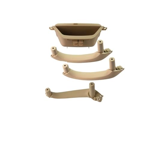 JIANYISR Auto Griff Innentür 4PCS LHD/RHD Für X3 X4 F25 F26 2011-2015 2016 Volle Set Innen Tür Griff Panel Trim Abdeckung 51417250307 51419209213(RHD BEIGE) von JIANYISR
