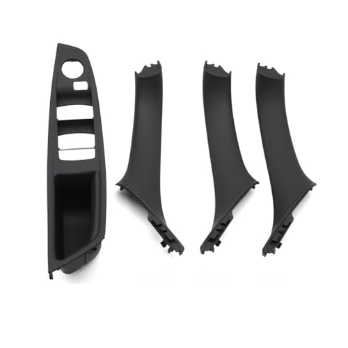 JIANYISR Auto Griff Innentür 4PCS LHD Innen Links Rechts Türgriff Kit Für 5 Serie F10 F11 520i 523i 525i 528i 530i 51417225867 51417225865(LHD Black Set) von JIANYISR