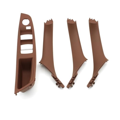 JIANYISR Auto Griff Innentür 4PCS LHD Innen Links Rechts Türgriff Kit Für 5 Serie F10 F11 520i 523i 525i 528i 530i 51417225867 51417225865(LHD Brown Set) von JIANYISR