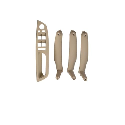 JIANYISR Auto Griff Innentür Set Armlehne Auto Links Vorne Fahrersitz LHD Innentürgriff Innenverkleidung Pull Trim Abdeckung Für E70 E71 X5 X6(Beige) von JIANYISR