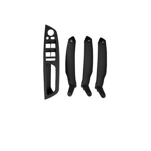 JIANYISR Auto Griff Innentür Set Armlehne Auto Links Vorne Fahrersitz LHD Innentürgriff Innenverkleidung Pull Trim Abdeckung Für E70 E71 X5 X6(Black) von JIANYISR