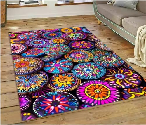 JIAOJING Äthiopien Bunte Blume Gewebte Kunst Körbe Teppich Für Wohnzimmer Schlafzimmer Wohnkultur, rutschfest Für Sofa Fußmatte 160X230Cm JIAOJING Äthiopien Bunte Blume Gewebte Kunst Körbe Teppich Für Wohnzimmer Schlafzimmer Wohnkultur, rutschfest Für Sofa Fußmatte 160X230Cm von JIAOJING