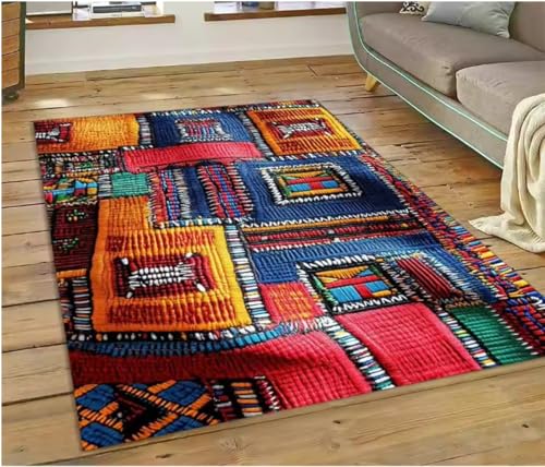 JIAOJING Äthiopien Bunte Blume Gewebte Kunst Körbe Teppich Für Wohnzimmer Schlafzimmer Wohnkultur, rutschfest Für Sofa Fußmatte 50X80Cm JIAOJING Äthiopien Bunte Blume Gewebte Kunst Körbe Teppich Für Wohnzimmer Schlafzimmer Wohnkultur, rutschfest Für Sofa Fußmatte 50X80Cm von JIAOJING
