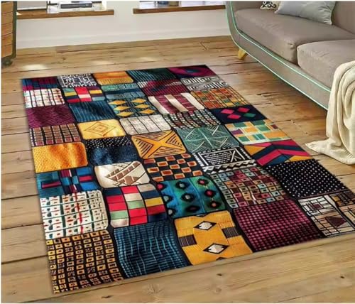 JIAOJING Äthiopien Bunte Blume Gewebte Kunst Körbe Teppich Für Wohnzimmer Schlafzimmer Wohnkultur, rutschfest Für Sofa Fußmatte 80X150Cm JIAOJING Äthiopien Bunte Blume Gewebte Kunst Körbe Teppich Für Wohnzimmer Schlafzimmer Wohnkultur, rutschfest Für Sofa Fußmatte 80X150Cm von JIAOJING