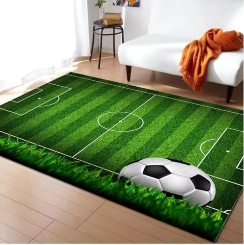 JIAOJING Ballspiel Fußball Bedruckter Teppich Schlafzimmer Neben Bodenmatte Moderner Rutschfester Salon Sofa Boden Dekor Teppich 160X280Cm JIAOJING Ballspiel Fußball Bedruckter Teppich Schlafzimmer Neben Bodenmatte Moderner Rutschfester Salon Sofa Boden Dekor Teppich 160X280Cm von JIAOJING