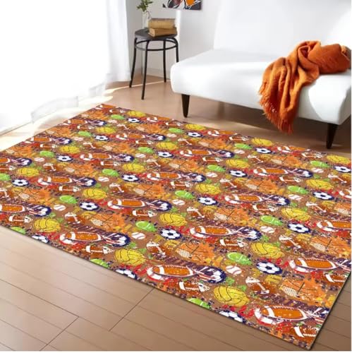 JIAOJING Ballspiel Fußball Bedruckter Teppich Schlafzimmer Neben Bodenmatte Moderner Rutschfester Salon Sofa Boden Dekor Teppich 60X90Cm JIAOJING Ballspiel Fußball Bedruckter Teppich Schlafzimmer Neben Bodenmatte Moderner Rutschfester Salon Sofa Boden Dekor Teppich 60X90Cm von JIAOJING