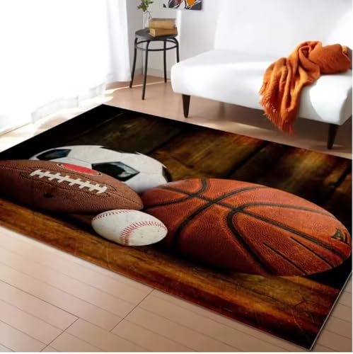 JIAOJING Ballspiel Fußball Bedruckter Teppich Schlafzimmer Neben Bodenmatte Moderner Rutschfester Salon-Sofa-Boden-Dekor-Teppich 80X150Cm JIAOJING Ballspiel Fußball Bedruckter Teppich Schlafzimmer Neben Bodenmatte Moderner Rutschfester Salon-Sofa-Boden-Dekor-Teppich 80X150Cm von JIAOJING