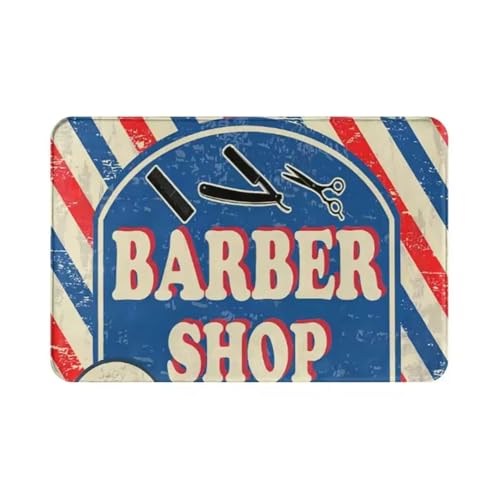 JIAOJING Barber Shop Matte Willkommen Fußmatte Balkon Indoor Flur Veranda Eingang Boden Teppich Waschbar Badezimmer Küche Teppich 160X230Cm von JIAOJING