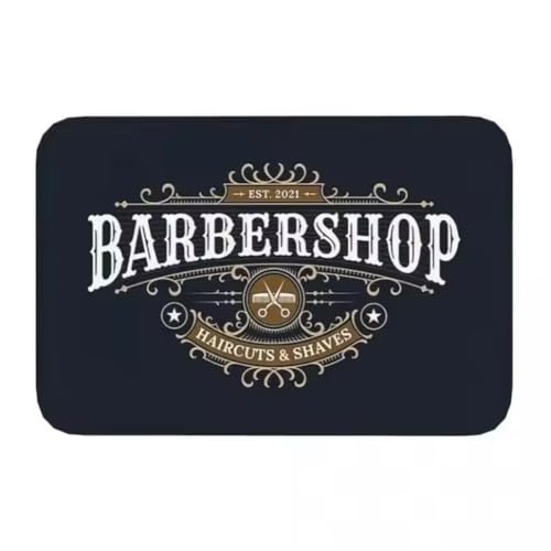 JIAOJING Barber Shop Matte Willkommen Fußmatte Balkon Indoor Flur Veranda Eingang Boden Teppich Waschbar Badezimmer Küche Teppich 50X80Cm JIAOJING Barber Shop Matte Willkommen Fußmatte Balkon Indoor Flur Veranda Eingang Boden Teppich Waschbar Badezimmer Küche Teppich 50X80Cm von JIAOJING