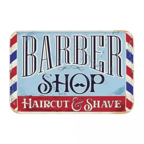 JIAOJING Barber Shop Matte Willkommen Fußmatte Balkon Indoor Flur Veranda Eingang Boden Teppich Waschbar Badezimmer Küche Teppich 50X80Cm JIAOJING Barber Shop Matte Willkommen Fußmatte Balkon Indoor Flur Veranda Eingang Boden Teppich Waschbar Badezimmer Küche Teppich 50X80Cm von JIAOJING