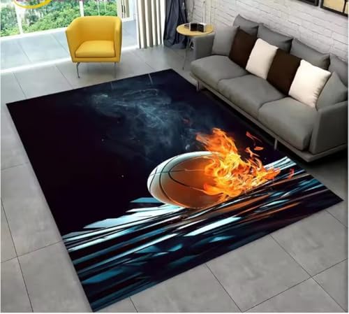 JIAOJING Basketball Cartoon Teppich Indoor rutschfeste Fußmatte Boden Teppich Schlafzimmer Accessoires Dekoration Outdoor Dekor Matte 120X160Cm JIAOJING Basketball Cartoon Teppich Indoor rutschfeste Fußmatte Boden Teppich Schlafzimmer Accessoires Dekoration Outdoor Dekor Matte 120X160Cm von JIAOJING