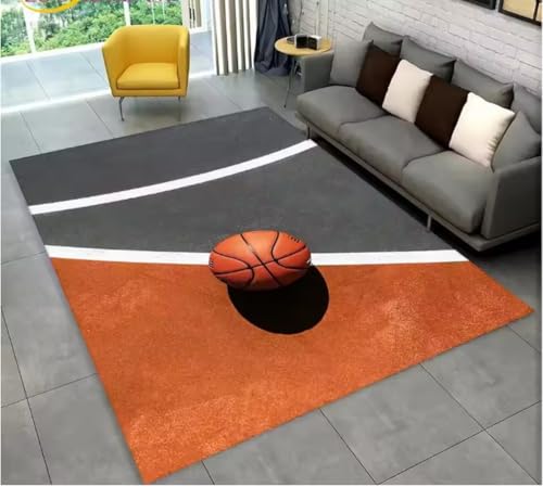 JIAOJING Basketball Cartoon Teppich Indoor rutschfeste Fußmatte Boden Teppich Schlafzimmer Accessoires Dekoration Outdoor Dekor Matte 140X200Cm JIAOJING Basketball Cartoon Teppich Indoor rutschfeste Fußmatte Boden Teppich Schlafzimmer Accessoires Dekoration Outdoor Dekor Matte 140X200Cm von JIAOJING