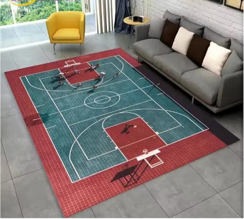 JIAOJING Basketball Cartoon Teppich Indoor rutschfeste Fußmatte Boden Teppich Schlafzimmer Accessoires Dekoration Outdoor Dekor Matte 160X280Cm JIAOJING Basketball Cartoon Teppich Indoor rutschfeste Fußmatte Boden Teppich Schlafzimmer Accessoires Dekoration Outdoor Dekor Matte 160X280Cm von JIAOJING
