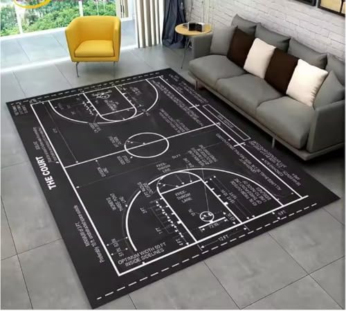 JIAOJING Basketball Cartoon Teppich Indoor rutschfeste Fußmatte Boden Teppich Schlafzimmer Accessoires Dekoration Outdoor Dekor Matte 50X80Cm JIAOJING Basketball Cartoon Teppich Indoor rutschfeste Fußmatte Boden Teppich Schlafzimmer Accessoires Dekoration Outdoor Dekor Matte 50X80Cm von JIAOJING