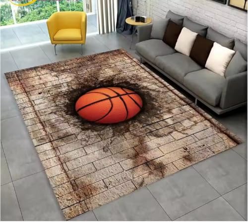 JIAOJING Basketball Cartoon Teppich Indoor rutschfeste Fußmatte Boden Teppich Schlafzimmer Accessoires Dekoration Outdoor Dekor Matte 80X120Cm JIAOJING Basketball Cartoon Teppich Indoor rutschfeste Fußmatte Boden Teppich Schlafzimmer Accessoires Dekoration Outdoor Dekor Matte 80X120Cm von JIAOJING