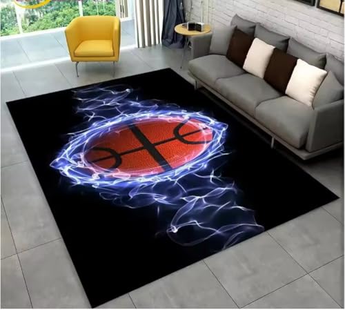 JIAOJING Basketball Cartoon Teppich Indoor rutschfeste Fußmatte Boden Teppich Schlafzimmer Accessoires Dekoration Outdoor Dekor Matte 80X120Cm JIAOJING Basketball Cartoon Teppich Indoor rutschfeste Fußmatte Boden Teppich Schlafzimmer Accessoires Dekoration Outdoor Dekor Matte 80X120Cm von JIAOJING