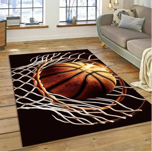 JIAOJING Basketballplatz Rahmen Cartoon Teppich Für Wohnzimmer Sofa Tisch Teppich Flur Balkon Lange Bodenmatte Anti-Rutsch Fußmatte 50X80Cm JIAOJING Basketballplatz Rahmen Cartoon Teppich Für Wohnzimmer Sofa Tisch Teppich Flur Balkon Lange Bodenmatte Anti-Rutsch Fußmatte 50X80Cm von JIAOJING