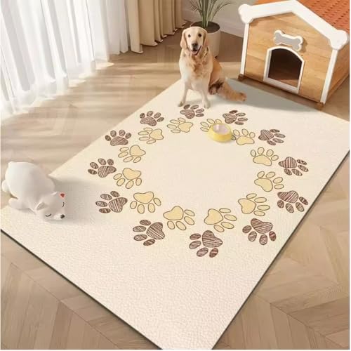 JIAOJING Cartoon Pet Serie Muster Teppich Leicht Zu Reinigen Zuhause Flur Balkon Badezimmer Nicht Alip Salon Sofa Boden Dekor Weicher Teppich 100X160Cm von JIAOJING