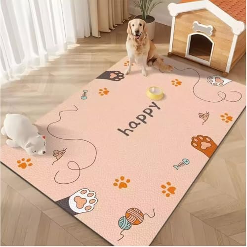 JIAOJING Cartoon Pet Series Muster Teppich Leicht Zu Reinigen Zuhause Flur Balkon Badezimmer Nicht Alip Salon Sofa Boden Dekor Weicher Teppich 80X150Cm von JIAOJING