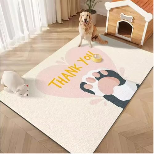 JIAOJING Cartoon Pet Series Muster Teppich Leicht Zu Reinigen Zuhause Flur Balkon Badezimmer Non Alip Salon Sofa Boden Dekor Weicher Teppich 160X280Cm von JIAOJING