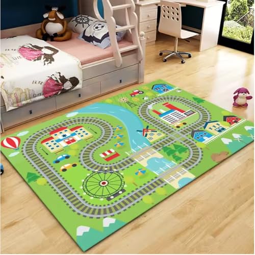 JIAOJING Cartoon Teppich Krabbelmatte Kindergarten Kinderbildungszentrum Fliegendes Schachspiel Muster Matten Anti-Rutsch-Teppich 160X230Cm JIAOJING Cartoon Teppich Krabbelmatte Kindergarten Kinderbildungszentrum Fliegendes Schachspiel Muster Matten Anti-Rutsch-Teppich 160X230Cm von JIAOJING