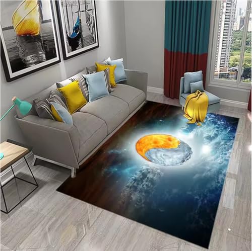JIAOJING Eisfeuer Thema Teppich Für Wohnzimmer Sofa Couchtisch Schlafzimmer Nachttisch Teppich Flur Zuhause Arbeitsmatte 160X230Cm JIAOJING Eisfeuer Thema Teppich Für Wohnzimmer Sofa Couchtisch Schlafzimmer Nachttisch Teppich Flur Zuhause Arbeitsmatte 160X230Cm von JIAOJING