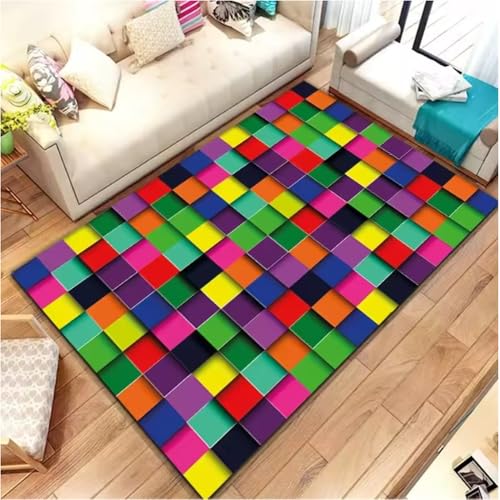 JIAOJING Farben Teppiche Für Wohnzimmer Dekoration rutschfeste Bodenmatte Schlafzimmer Badezimmer Fußmatten Sofa Couchtisch e 120X160Cm JIAOJING Farben Teppiche Für Wohnzimmer Dekoration rutschfeste Bodenmatte Schlafzimmer Badezimmer Fußmatten Sofa Couchtisch e 120X160Cm von JIAOJING