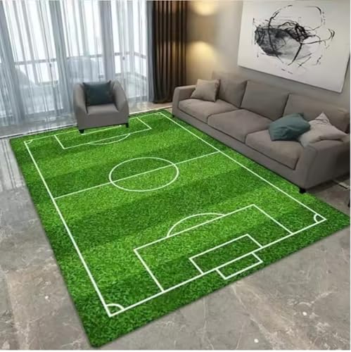 JIAOJING Fußballfeld Muster Wohnzimmer Teppich Für Zuhause Schlafzimmer Dekor Flur rutschfeste Bodenmatte Sofa Couchtisch Teppiche 120X160Cm JIAOJING Fußballfeld Muster Wohnzimmer Teppich Für Zuhause Schlafzimmer Dekor Flur rutschfeste Bodenmatte Sofa Couchtisch Teppiche 120X160Cm von JIAOJING