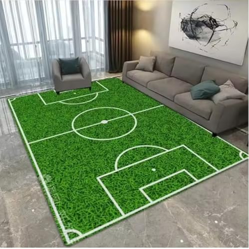 JIAOJING Fußballfeld Muster Wohnzimmer Teppich Für Zuhause Schlafzimmer Dekor Flur rutschfeste Bodenmatte Sofa Couchtisch Teppiche 50X80Cm JIAOJING Fußballfeld Muster Wohnzimmer Teppich Für Zuhause Schlafzimmer Dekor Flur rutschfeste Bodenmatte Sofa Couchtisch Teppiche 50X80Cm von JIAOJING